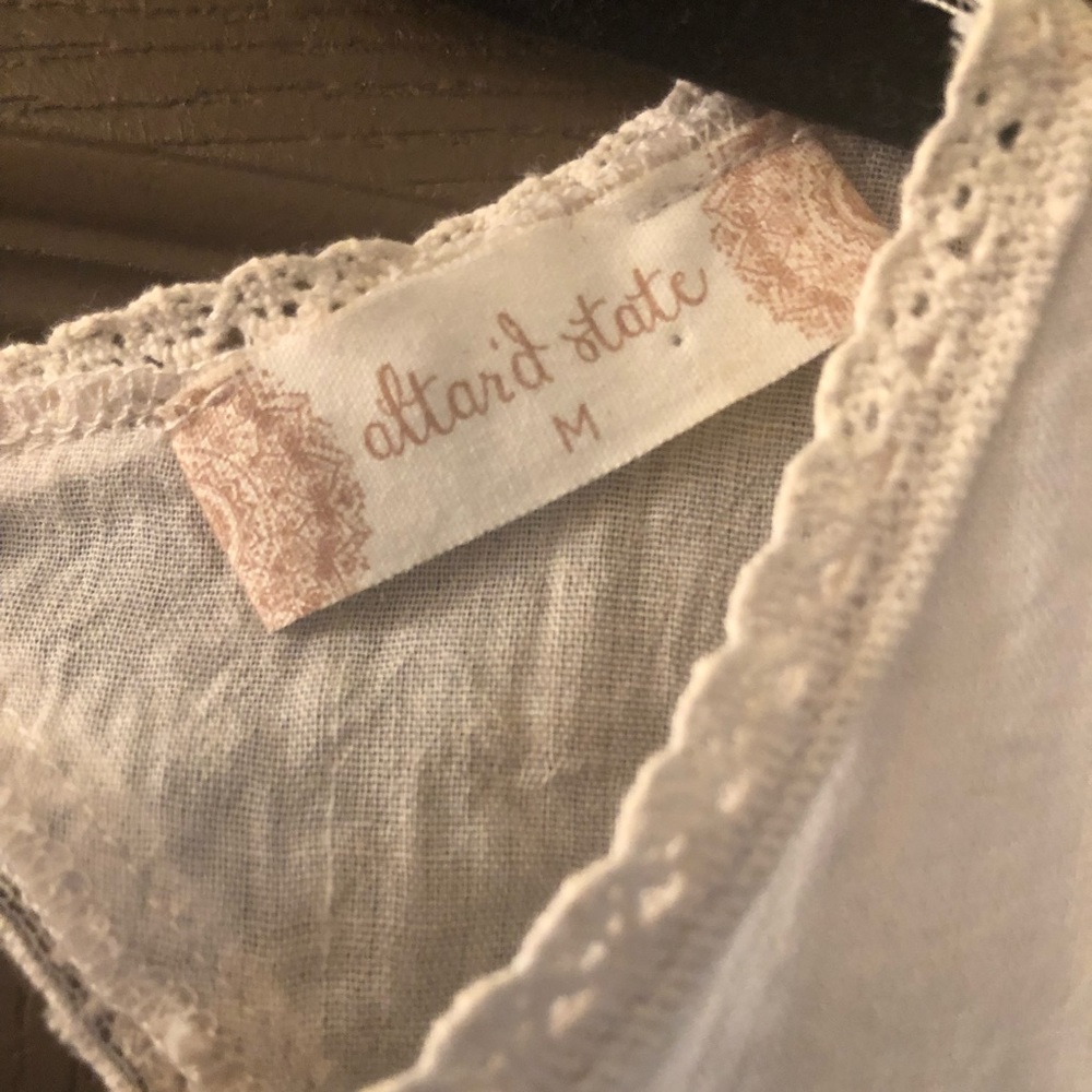 Altard State Off White Linen Dress Size M